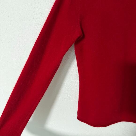 Prive 100%Cashmere Women's Red Long Sleeve Pullover Sweater Size Small - Picture 6 of 12